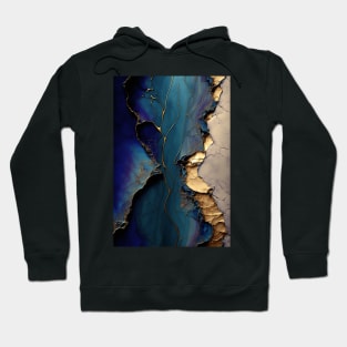 Risen Fractures - Abstract Alcohol Ink Resin Art Hoodie